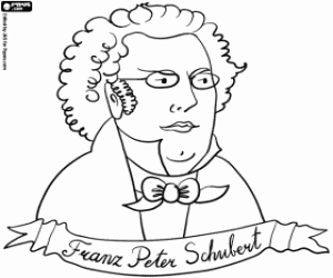 Coloriage Le buste de Schubert