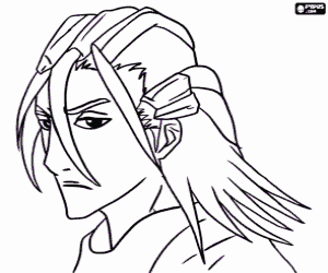 Coloriage Byakuya Kuchiki, un caractère de Bleach