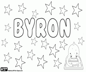 Coloriage Byron, nom anglais pour garçon