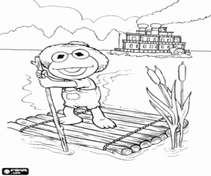 Coloriage Bébé Kermit, Tom Sawyer