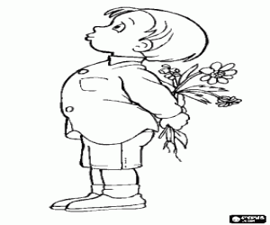 Coloriage Le cadeau secret pour la mère