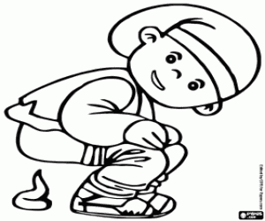 Coloriage Le caganer, une figurine de la crèche