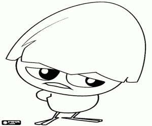 Coloriage Caliméro avec triste à la recherche