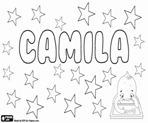 Coloriage Camila, nom de jeune fille
