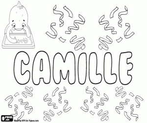 Coloriage Camille, nom féminin