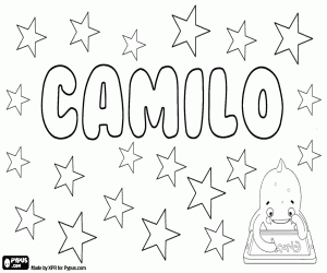 Coloriage Camilo, nom d'origine latine