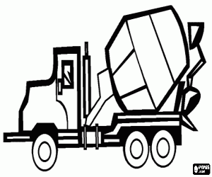 Coloriage Camion-malaxeur