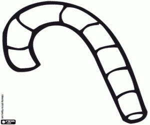 Coloriage Canne en bonbon