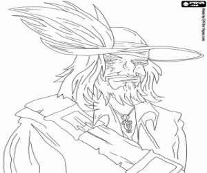 Coloriage Le capitaine pirate Barbossa