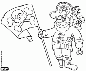 Coloriage Capitaine pirate