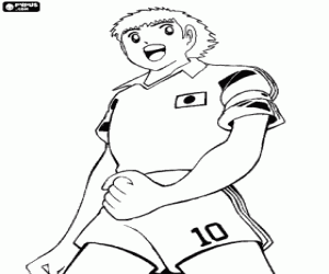 Coloriage Captain Tsubasa, Tsubasa Ozora