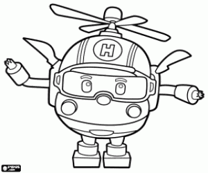 Coloriage Le caractère Robocopter Helly