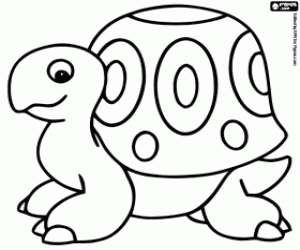 Coloriage Carapace de tortue avec cercles