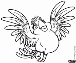 Coloriage Carla, la fille aînée de Blu et Perla