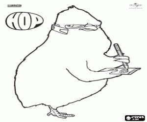 Coloriage Carlos le poussin de Pâques