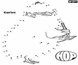 Coloriage Carlos le poussin, point à point