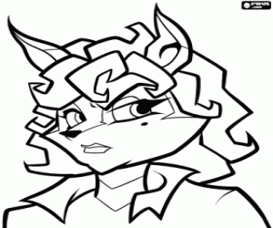Coloriage Carmelita Fox, personnage de Sly Cooper