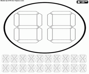 Coloriage Carte d'anniversaire numérique