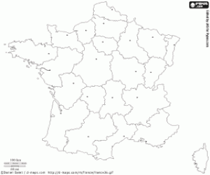 Coloriage Carte de France