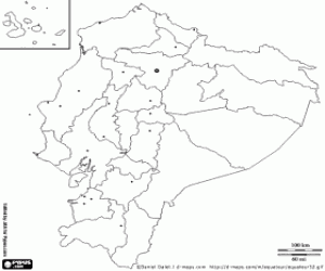 Coloriage Carte de l'Équateur