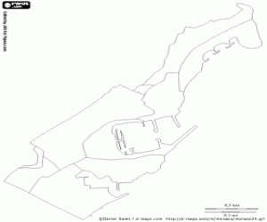 Coloriage Carte de Monaco