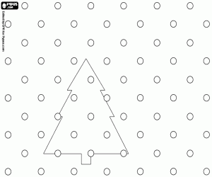 Coloriage Carte de Noël, de sapin et de neige