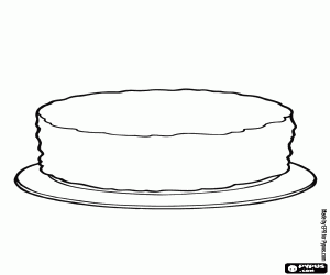 Coloriage Carte de voeux avec gâteau d’anniversaire