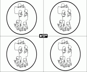 Coloriage Cartes de fête pour le sept anniversaire