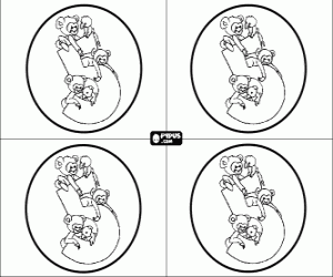 Coloriage Cartes pour fête de cinq anniversaire