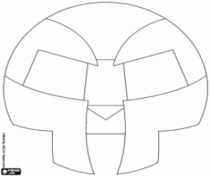 Coloriage Casque d'armure avec nez