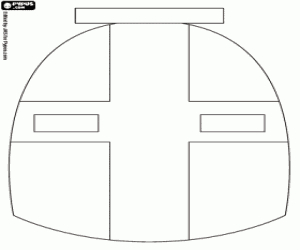 Coloriage Casque de combat avec des trous pour yeux