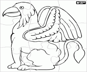 Coloriage Casse-tête avec un sphinx