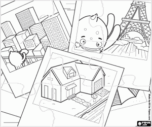 Coloriage Casse-tête avec les voyages de Pypus