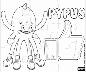 Coloriage Casse-tête de J'aime Pypus