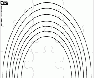Coloriage Casse-tête de l'arc-en-ciel