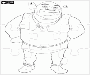 Coloriage Casse-tête de l'ogre Shrek