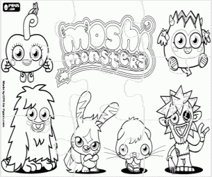 Coloriage Casse-tête de Moshi Monsters