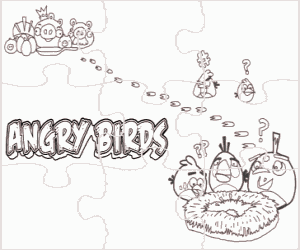 Coloriage Casse-tête des Angry Birds