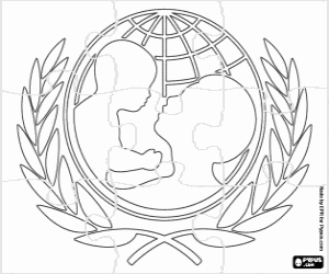Coloriage Casse-tête du logo de l'UNICEF