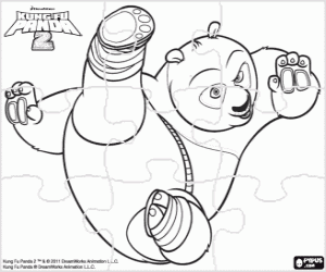 Coloriage Casse-tête du kung fu panda Po