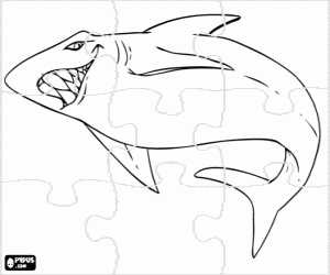 Coloriage Casse-tête d'un requin