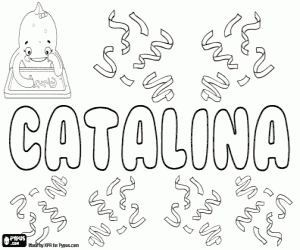 Coloriage Catalina, nom espagnol