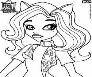 Coloriage Catrine DeMew, une étudiante de Monster High