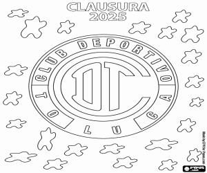 Coloriage CD Toluca, champion du tournoi Clausura 2025