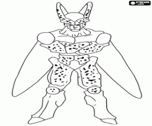 Coloriage Cellule, un personnage de Dragonball
