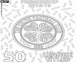 Coloriage Celtic FC, champion 2018-2019