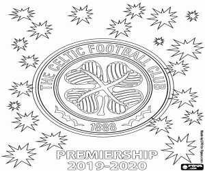 Coloriage Celtic Glasgow, champion 2019-20