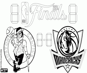 Coloriage Celtics - Mavericks, Finales NBA 2024