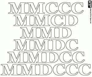 Coloriage Centaines romaines de 2300 à 2800