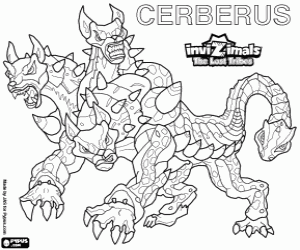 Coloriage Cerberus, Invizimals The Lost Tribes